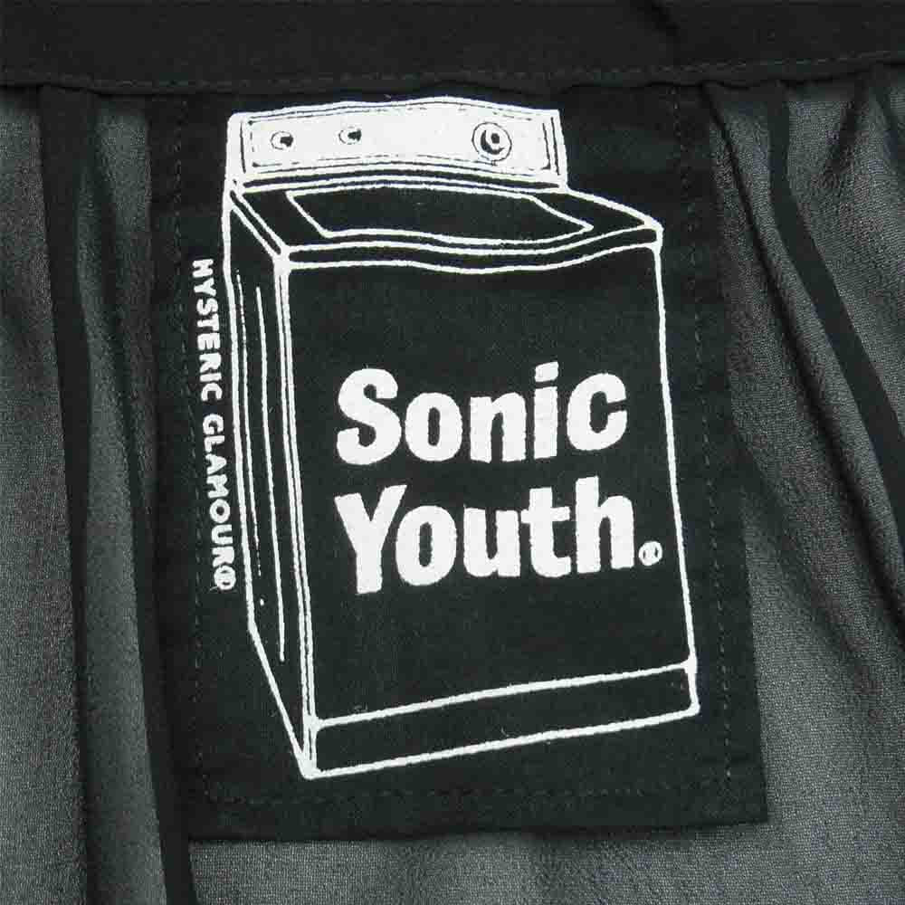 HYSTERIC GLAMOUR ヒステリックグラマー 21SS 01211AH07 SONIC YOUTH HERE WHERE ジャージー ブラウス レディース ブラック系 FREE【新古品】【未使用】【中古】