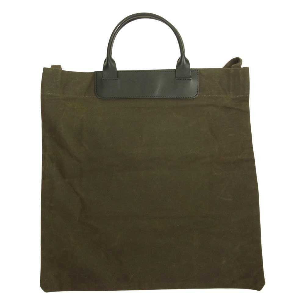 Yohji Yamamoto ヨウジヤマモト Y‘s ワイズ レザー 切替 2WAY ロゴ キャンバス トート バッグ ブラウン系【中古】