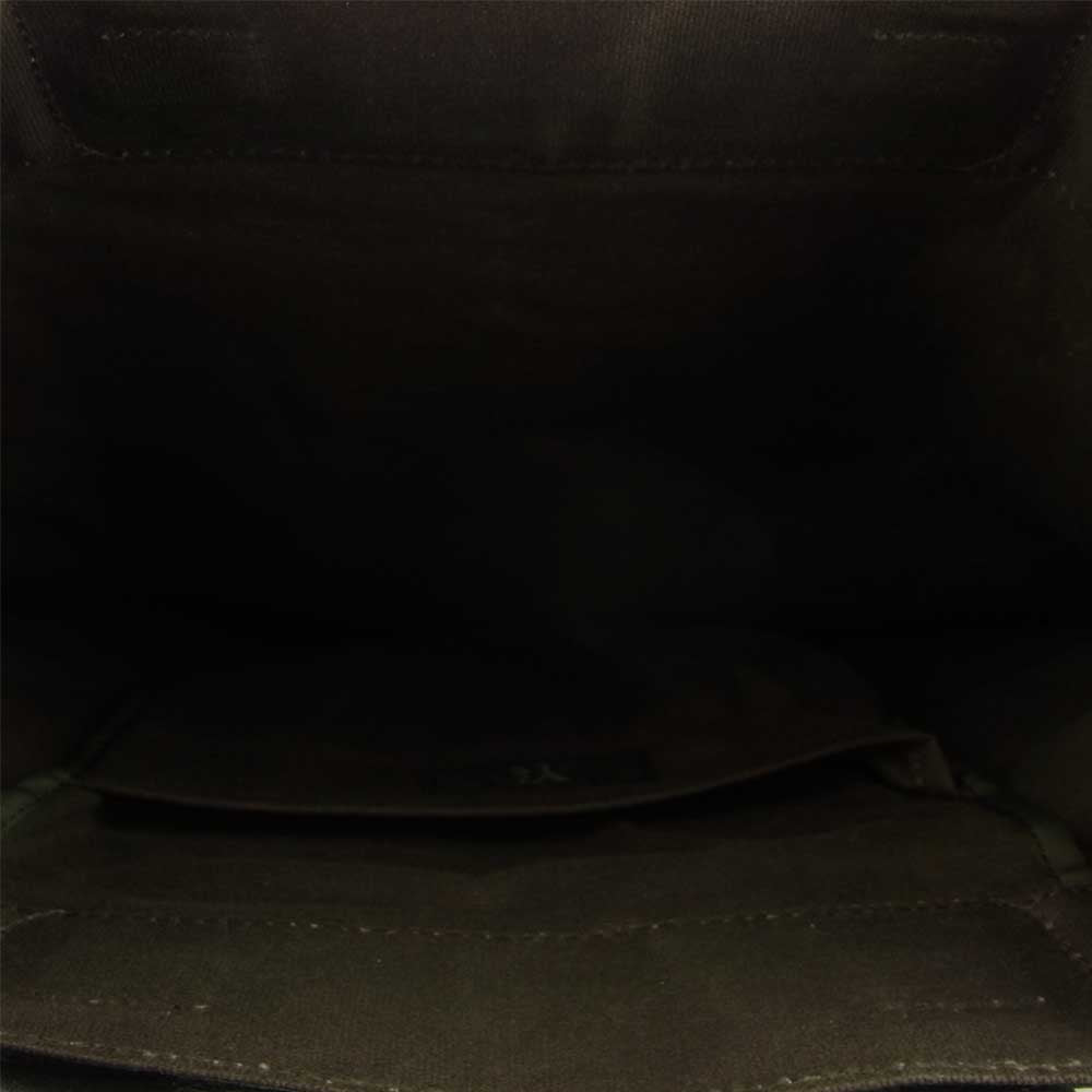 Yohji Yamamoto ヨウジヤマモト Y‘s ワイズ レザー 切替 2WAY ロゴ キャンバス トート バッグ ブラウン系【中古】