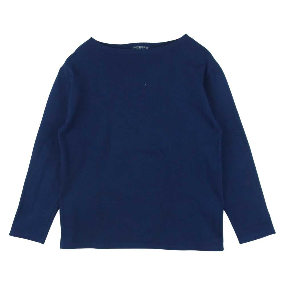 SAINT JAMES セントジェームス GUILDO L/S BASQUE SHIRTS ギルド ウエッソン バスク シャツ カットソー ネイビー系 36 3【中古】