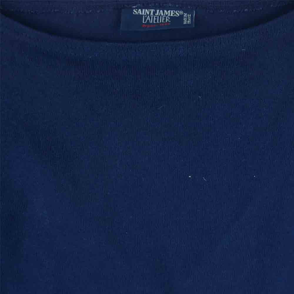 SAINT JAMES セントジェームス GUILDO L/S BASQUE SHIRTS ギルド ウエッソン バスク シャツ カットソー ネイビー系 36 3【中古】