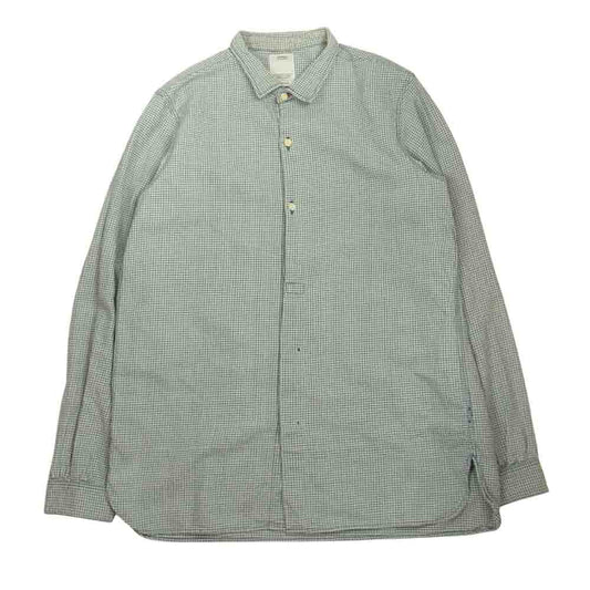 VISVIM ビズビム 14SS 0114105011021 LONG RIDER INDIGO CHECK SHIRT L/S. ロング ライダー インディゴ チェック 長袖 シャツ ブルー系 S【中古】