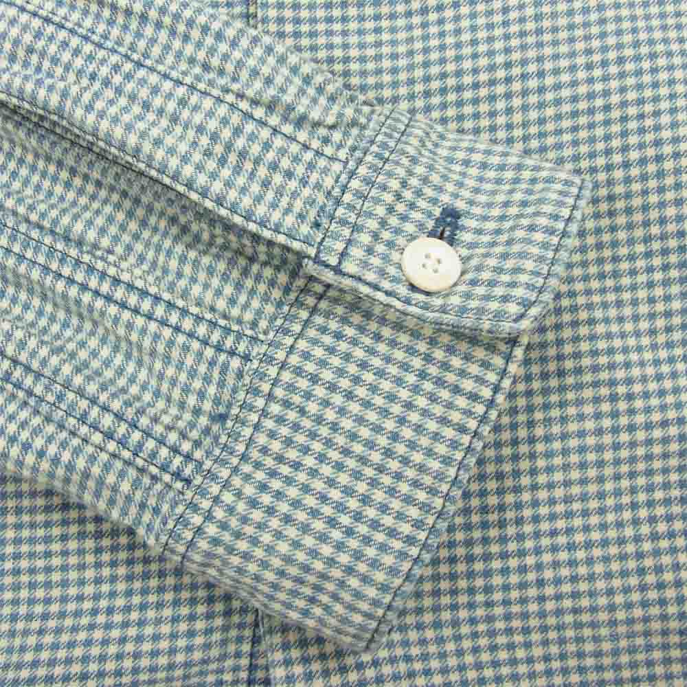 VISVIM ビズビム 14SS 0114105011021 LONG RIDER INDIGO CHECK SHIRT L/S. ロング ライダー インディゴ チェック 長袖 シャツ ブルー系 S【中古】