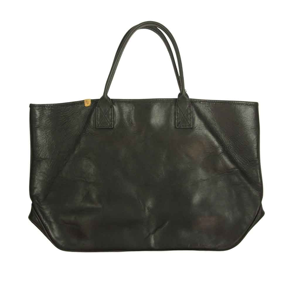 VISVIM ビズビム 15AW 0115203003063 VEGGIE HOMER TOTE L レザー トート バッグ ブラック系【中古】
