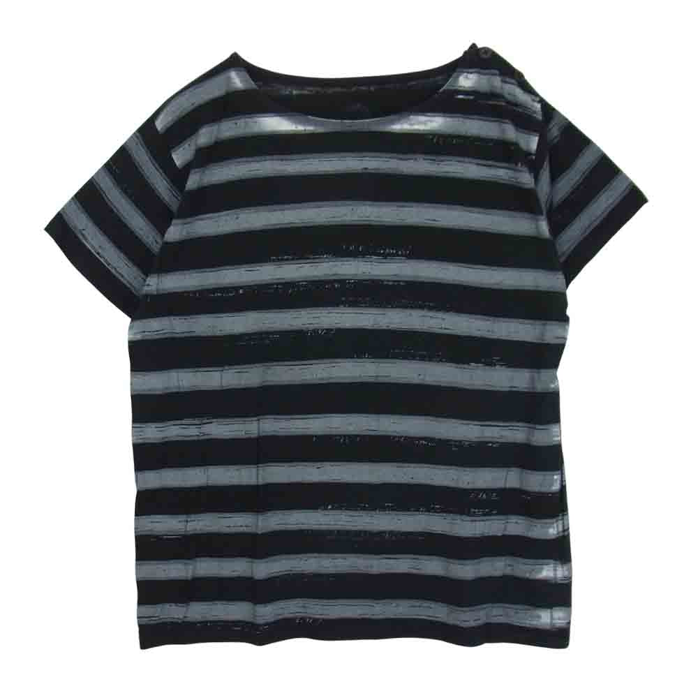 PORTER CLASSIC ポータークラシック 銀座・金沢 限定 HAND BORDER T-SHIRT ハンドボーダー Tシャツ ブラック系 L【中古】