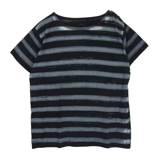 PORTER CLASSIC ポータークラシック 銀座・金沢 限定 HAND BORDER T-SHIRT ハンドボーダー Tシャツ ブラック系 L【中古】