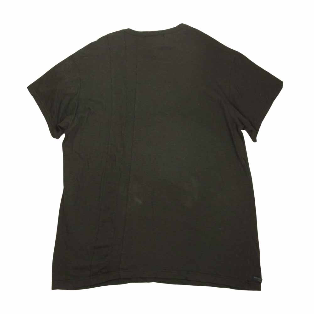 Yohji Yamamoto ヨウジヤマモト REGULATION MEN 21SS HG-T53-080 RAFCOT PLAIN STITCH VERTICAL COMBI SHORT SLEEVES 切替 カットソー グレー系 3【中古】