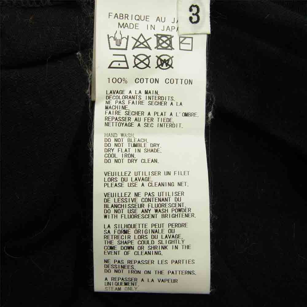 Yohji Yamamoto ヨウジヤマモト POUR HOMME プールオム 17SS HD-T17-093 プリント加工 カットソー ブラック系 3【中古】