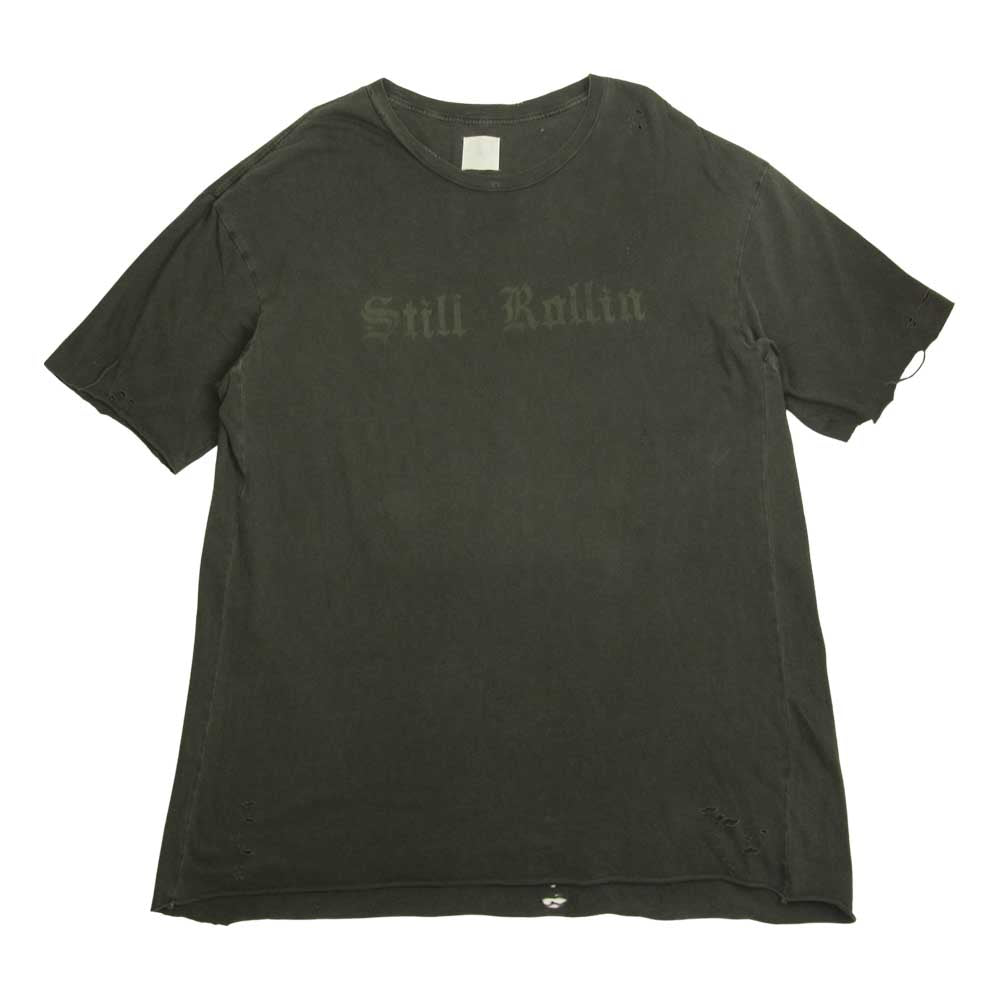 アルケミスト 20SS 国内正規品 still rollin short sleeve t-shirt ダメージ加工 Tシャツ グレー系 XL【中古】