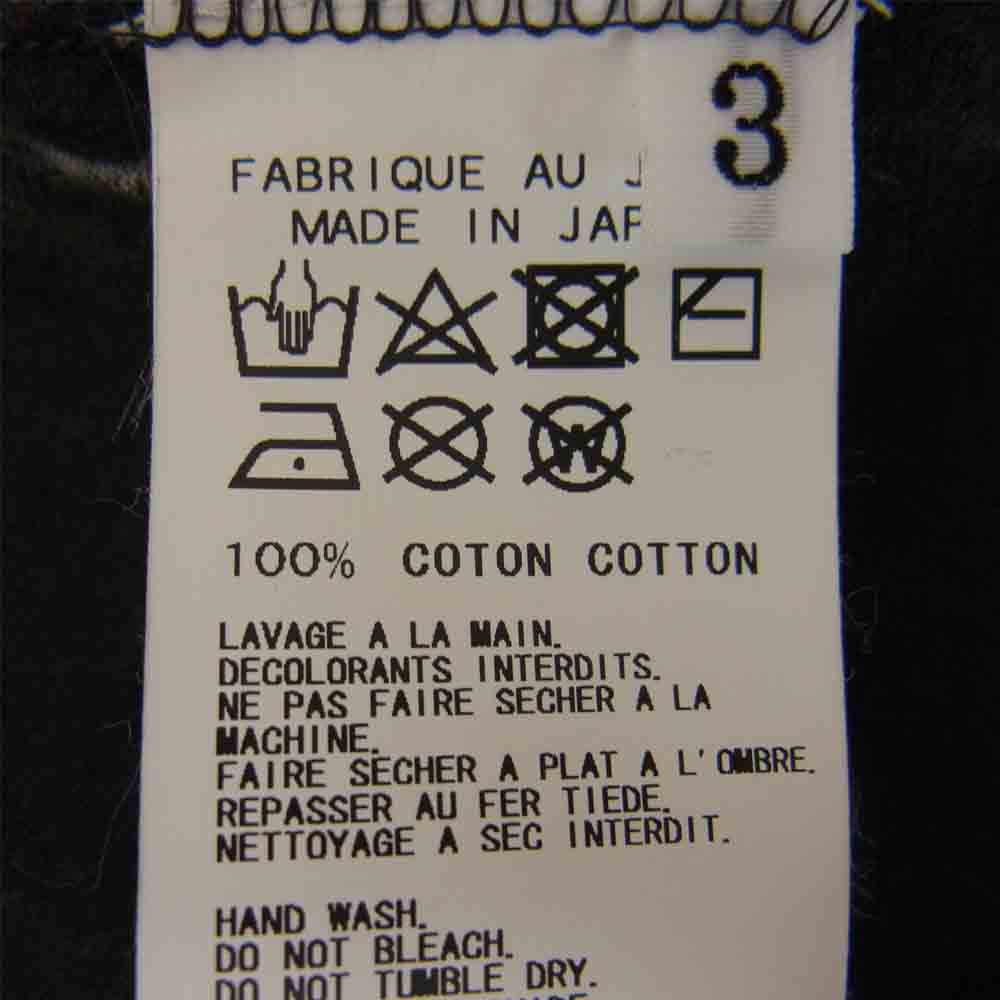 Yohji Yamamoto ヨウジヤマモト POUR HOMME プールオム 19SS HH-T18-081 顔料加工 カットソー ブラック系 3【中古】