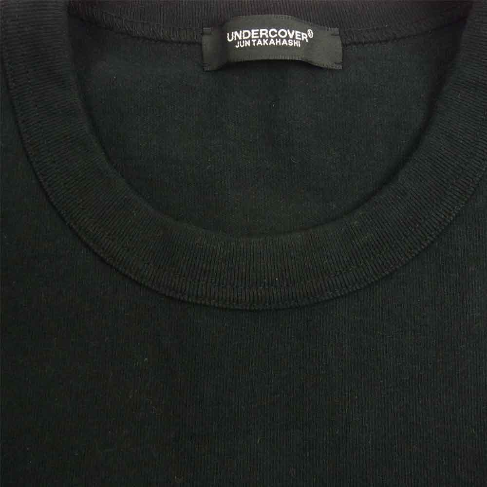 UNDERCOVER アンダーカバー 21AW UC2A4803-1 度詰アーミー BIG TEE 袖ジップ ビッグ Tシャツ ブラック系 4【中古】