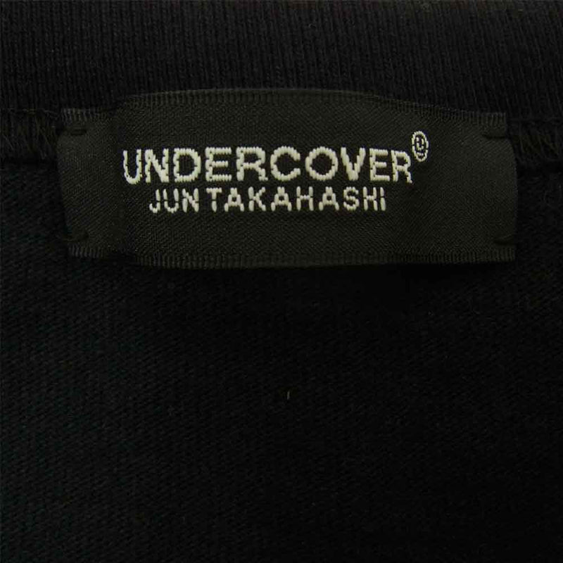 UNDERCOVER アンダーカバー 21AW UC2A4803-1 度詰アーミー BIG TEE 袖ジップ ビッグ Tシャツ ブラック系 4【中古】