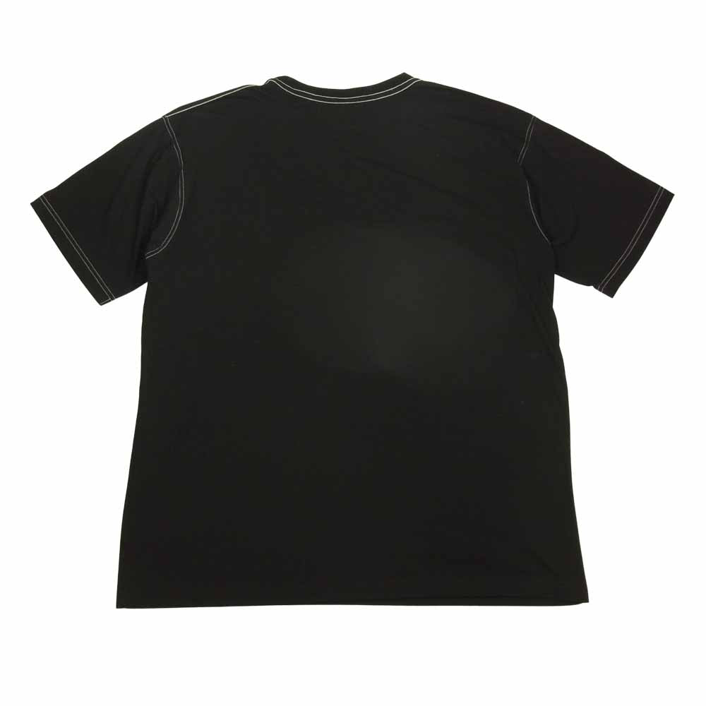 Yohji Yamamoto ヨウジヤマモト BLACK Scandal 21SS HG-T37-994 PEACE AND AFTER COLOR STITCH POCKET HALF SLEEVES TEE ポケット付 Tシャツ ブラック系 4【美品】【中古】