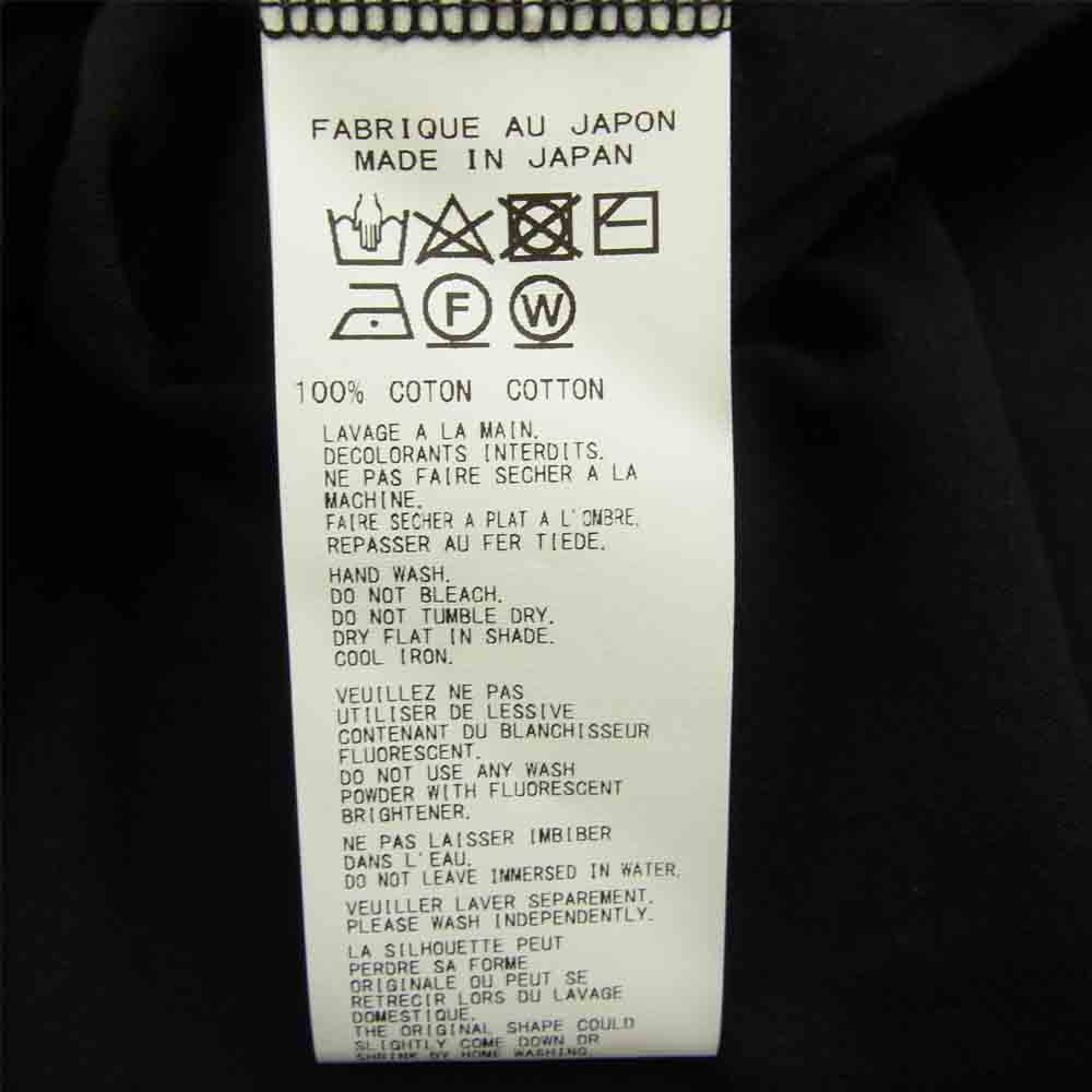 Yohji Yamamoto ヨウジヤマモト BLACK Scandal 21SS HG-T37-994 PEACE AND AFTER COLOR STITCH POCKET HALF SLEEVES TEE ポケット付 Tシャツ ブラック系 4【美品】【中古】