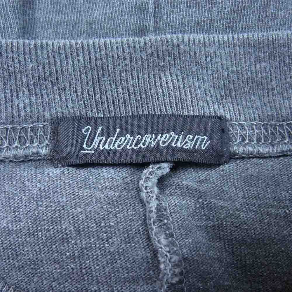 UNDERCOVER アンダーカバー 22SS UI1B4805-2 UNDERCOVERISM UI1B4805-2 CHAR 後カスタムハギTEE ピグメント加工 Tシャツ チャコール系 5【中古】