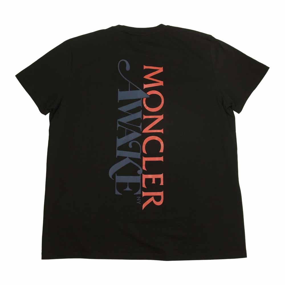 MONCLER モンクレール GENIUS ジーニアス モンクレールジャパンタグ 20SS AWAKE MAGLIA T-SHIRT アウェイク Tシャツ ブラック系 XXL【中古】