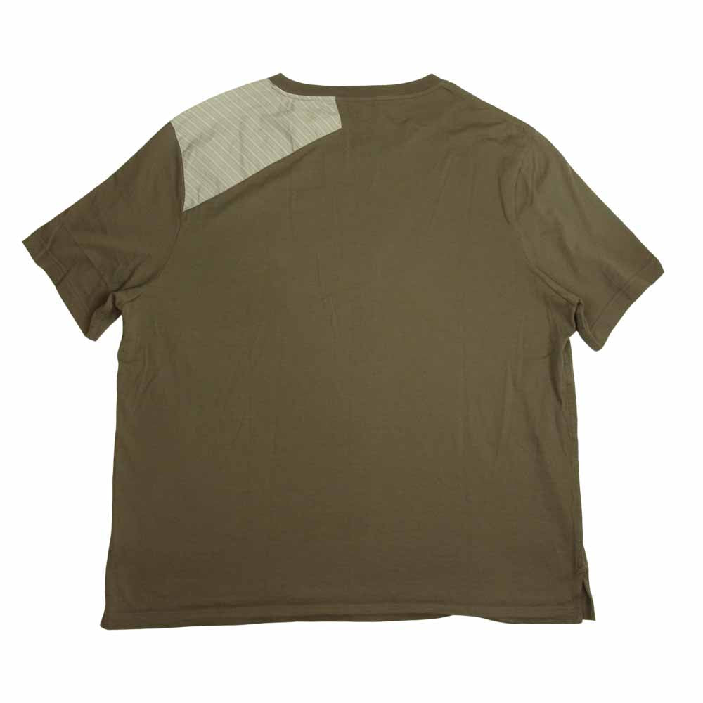 HERMES エルメス 国内正規品 ストライプ 切替 カットソー グレー系 XXL【中古】