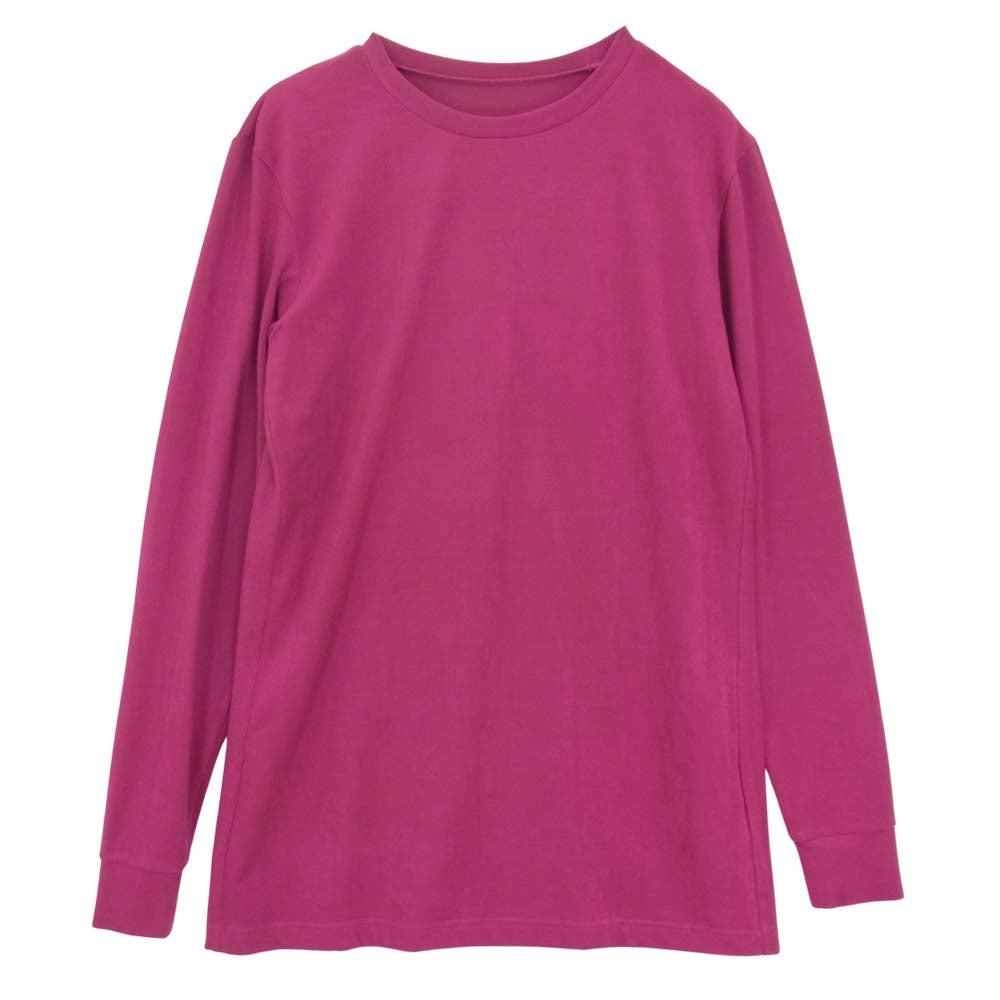 1piu1uguale3 ウノピュウノウグァーレトレ MRT039 CREW-NECK L/S クルーネック 長袖 Tシャツ ピンク系 44【美品】【中古】