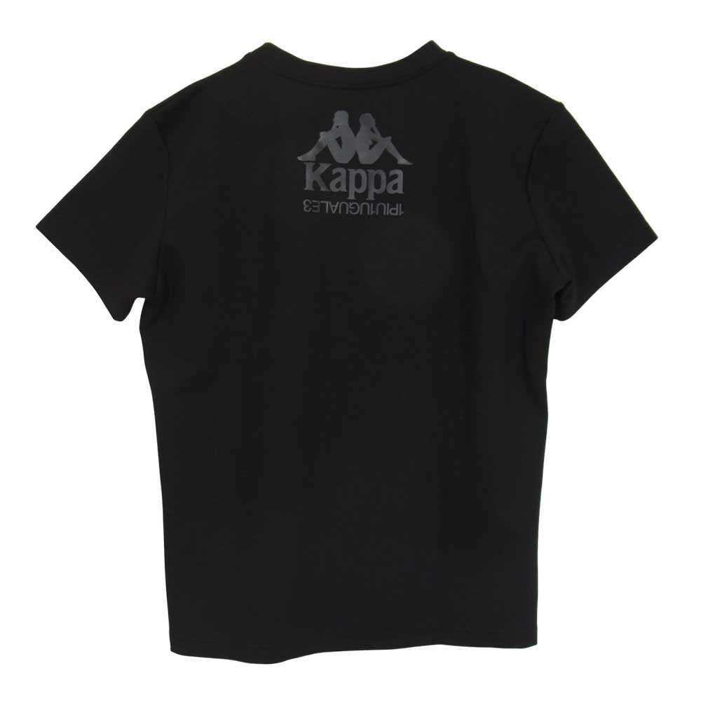 1piu1uguale3 ウノピュウノウグァーレトレ MRT245 KAPPA V-NECK T カッパ Vネック 半袖 Tシャツ ブラック系 Ⅶ【美品】【中古】