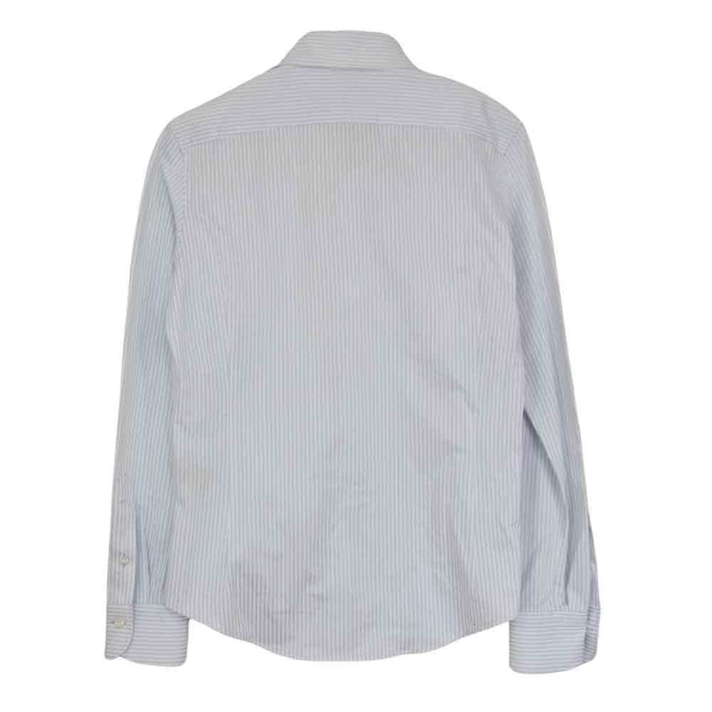 1piu1uguale3 ウノピュウノウグァーレトレ MRS125 STRIPE SHIRT ホリゾンタル カラー ストライプ カラーシャツ ライトブルー系 Ⅳ【美品】【中古】