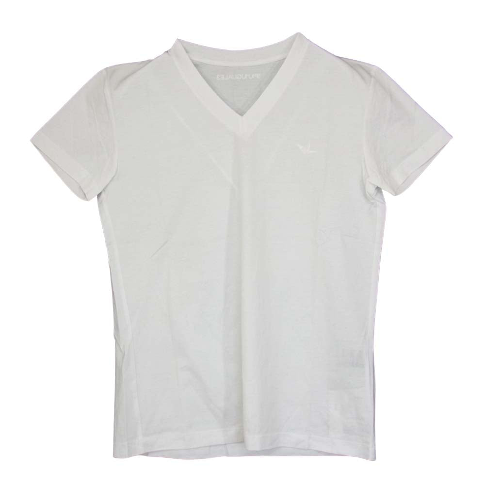 1piu1uguale3 ウノピュウノウグァーレトレ MRT240 S/S V-NECK T-SH CUT SEW Vネック 半袖 Tシャツ ホワイト系 Ⅳ【美品】【中古】