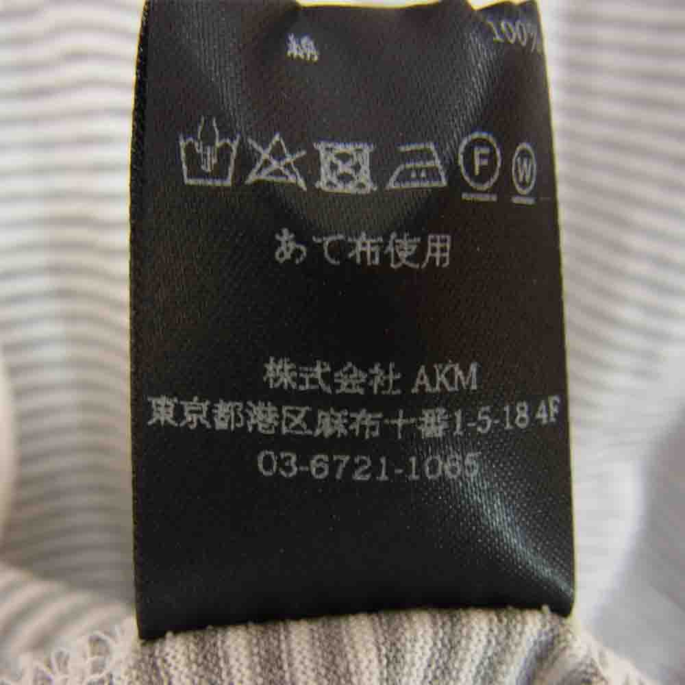 1piu1uguale3 ウノピュウノウグァーレトレ MRB230 glass V-neck 眼鏡モチーフ Vネック Tシャツ グレー系 V【美品】【中古】