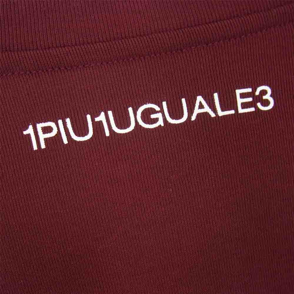 1piu1uguale3 ウノピュウノウグァーレトレ MRT174 DUAL WARM JERSEY L/S V-NECK デュアルウォームベア 天竺 Vネック 長袖 Tシャツ エンジ系 Ⅶ【美品】【中古】