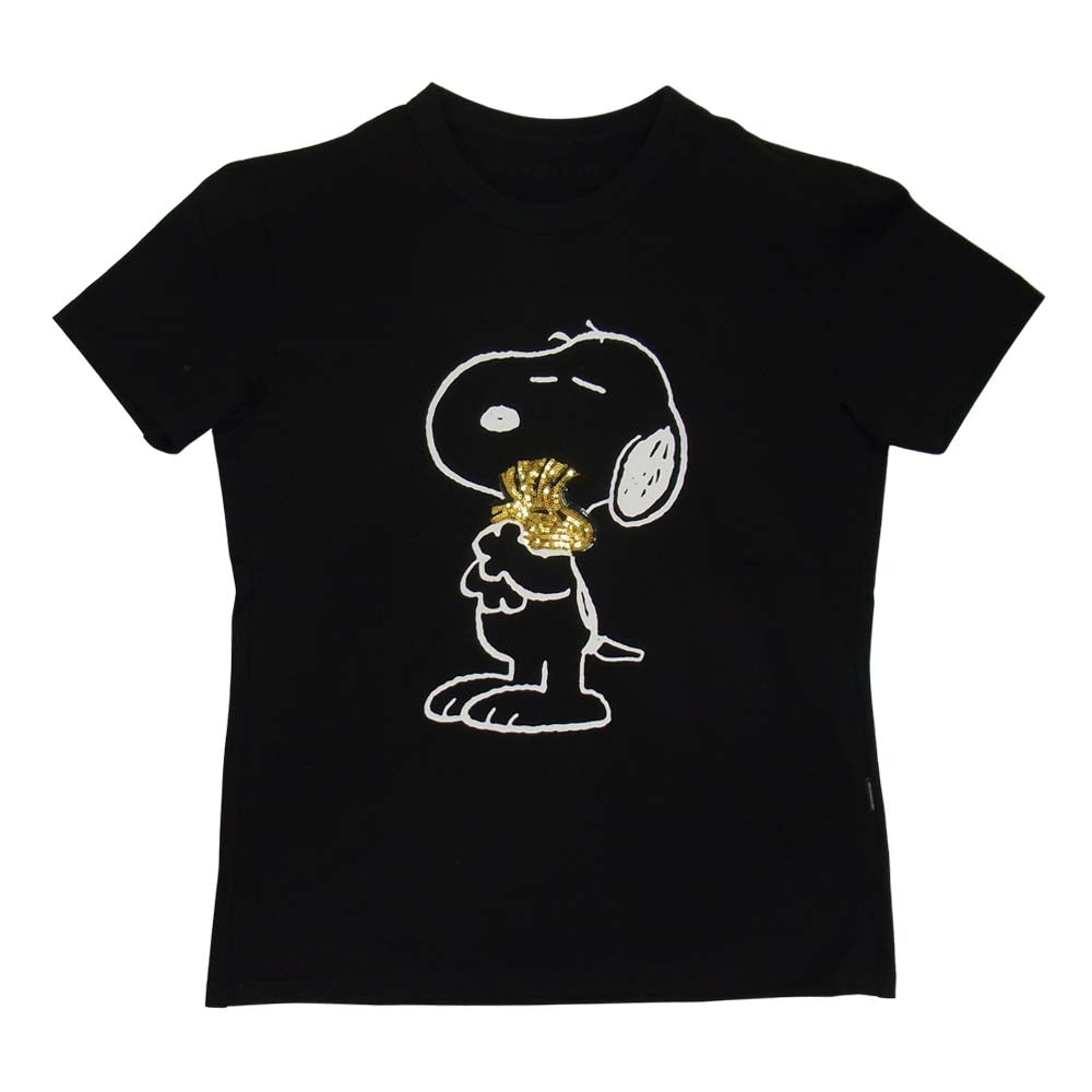 1piu1uguale3 ウノピュウノウグァーレトレ MRT262 PEANUTS CREW SNOOPY ピーナッツ クルー  スヌーピー Tシャツ ブラック系 V【美品】【中古】