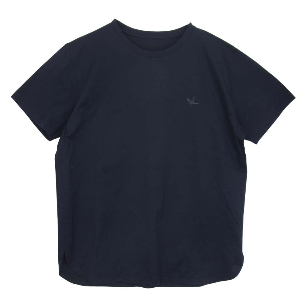 1piu1uguale3 ウノピュウノウグァーレトレ MRT228 ROUND BIG CREW ラウンド ビッグ クルーネック Tシャツ ネイビー系 V【美品】【中古】