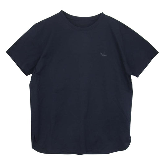 1piu1uguale3 ウノピュウノウグァーレトレ MRT228 ROUND BIG CREW ラウンド ビッグ クルーネック Tシャツ ネイビー系 V【美品】【中古】