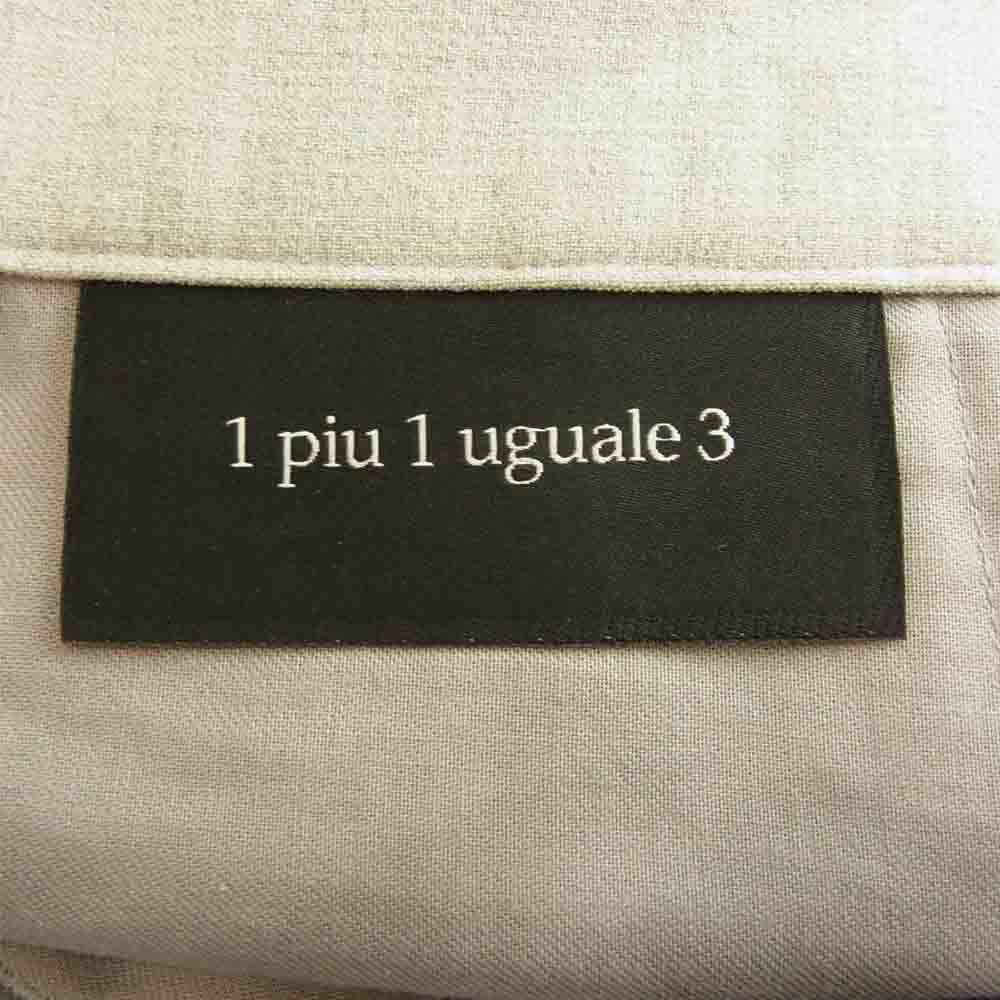 1piu1uguale3 ウノピュウノウグァーレトレ MRP443 POE172 x LEON 軽SET UP PANTS セットアップ パンツ グレー系 4【美品】【中古】