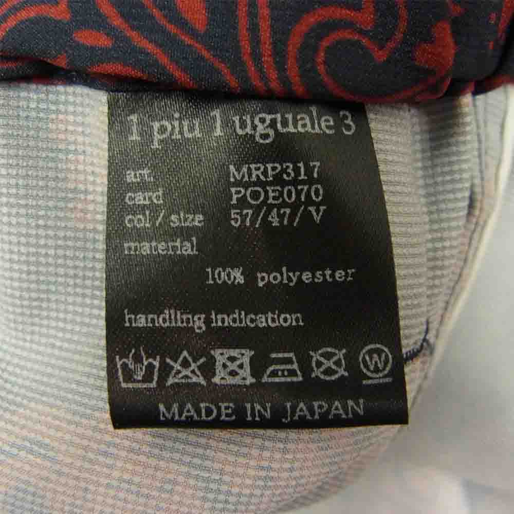 1piu1uguale3 ウノピュウノウグァーレトレ MRP317POE070 x LEON BANDANA SHORTS レオン バンダナ ショートパンツ レッド系 ネイビー系 5【美品】【中古】