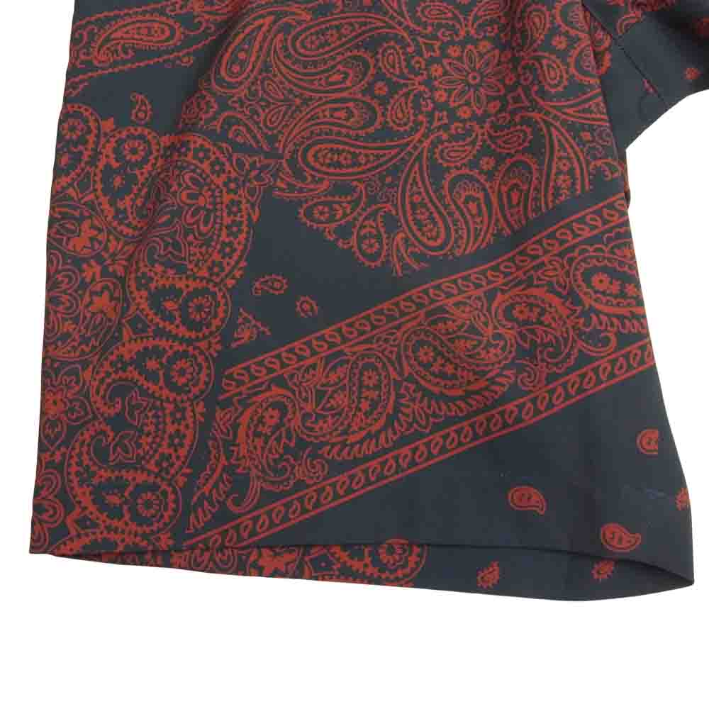 1piu1uguale3 ウノピュウノウグァーレトレ MRP317POE070 x LEON BANDANA SHORTS レオン バンダナ ショートパンツ レッド系 ネイビー系 5【美品】【中古】