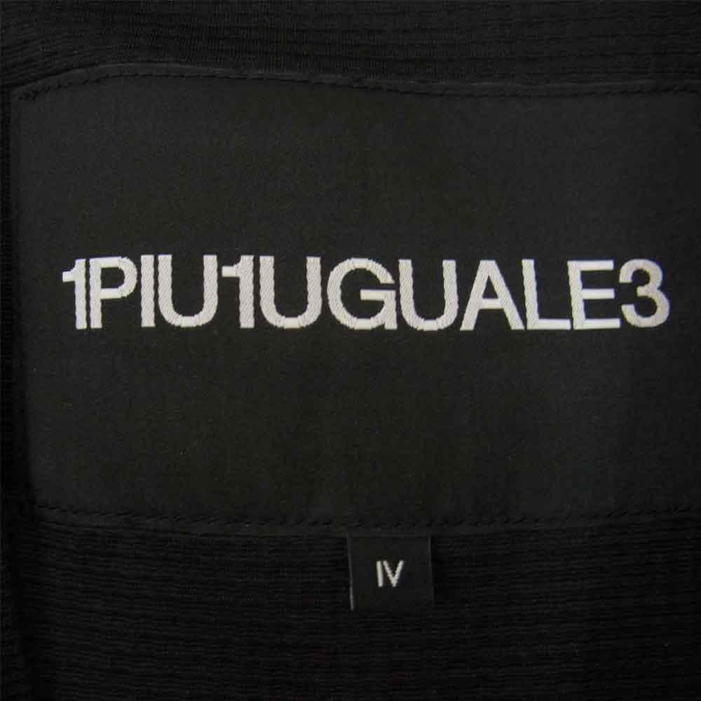 1piu1uguale3 ウノピュウノウグァーレトレ SK003 KT01 99 113 SPORT KNIT BIG CREW スポーツ ニット ビッグ クルー ブラック系 Ⅳ【美品】【中古】