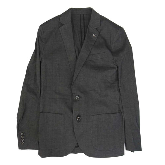 1piu1uguale3 ウノピュウノウグァーレトレ MRB417 NEW TRAVEL JACKET STRETCH COTTON LINEN ストレッチ 2B 旅 テーラード ジャケット グレー系 V【美品】【中古】