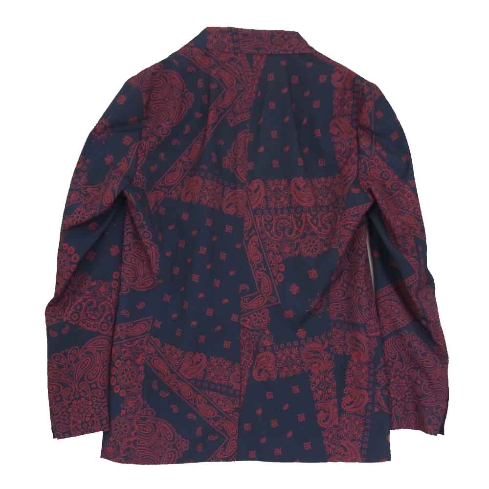 1piu1uguale3 ウノピュウノウグァーレトレ MRB351 POE070 x LEON BANDANA JACKET レオン バンダナ ジャケット ネイビー系 Ⅴ【美品】【中古】