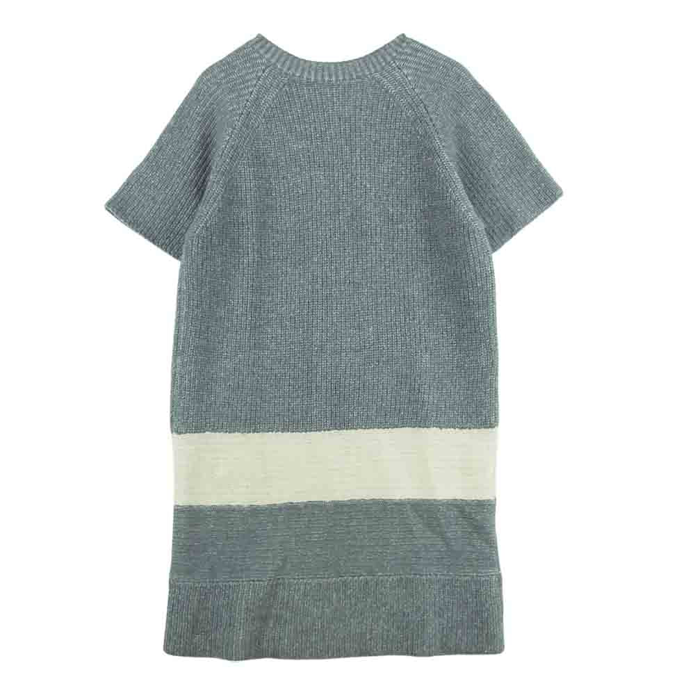 ISSEY MIYAKE イッセイミヤケ HA63KT330 HaaT ハート ライン ロング 半袖 ニット カットソー グレー系 2【中古】