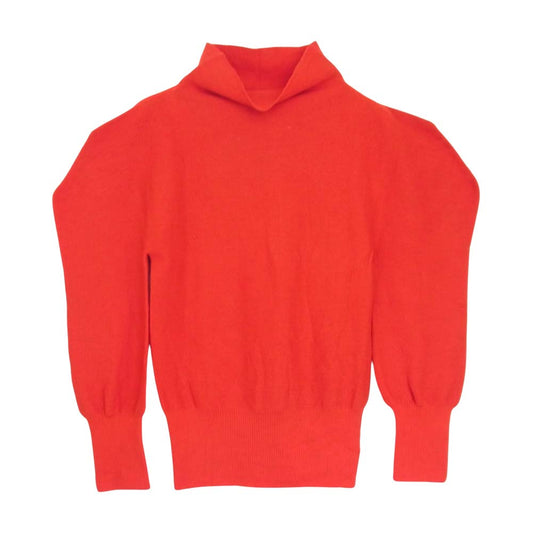 ISSEY MIYAKE イッセイミヤケ 132.5 IL03KN732 FLAT RIB KNIT フラット リブ ハイネック ニット レッド レッド系 2【中古】
