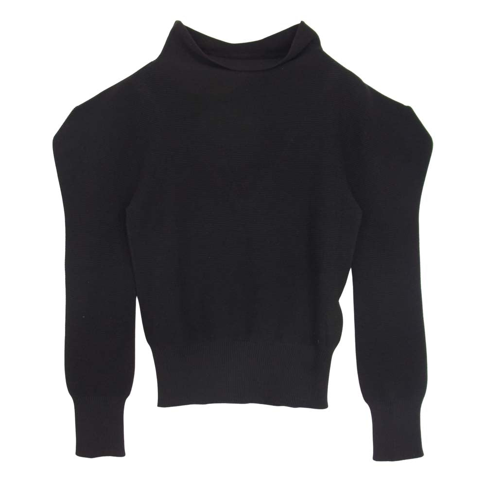 ISSEY MIYAKE イッセイミヤケ 132.5 IL03KN711 FLAT RIB KNIT フラット リブ ハイネック ニット ブラック ブラック系 2【中古】