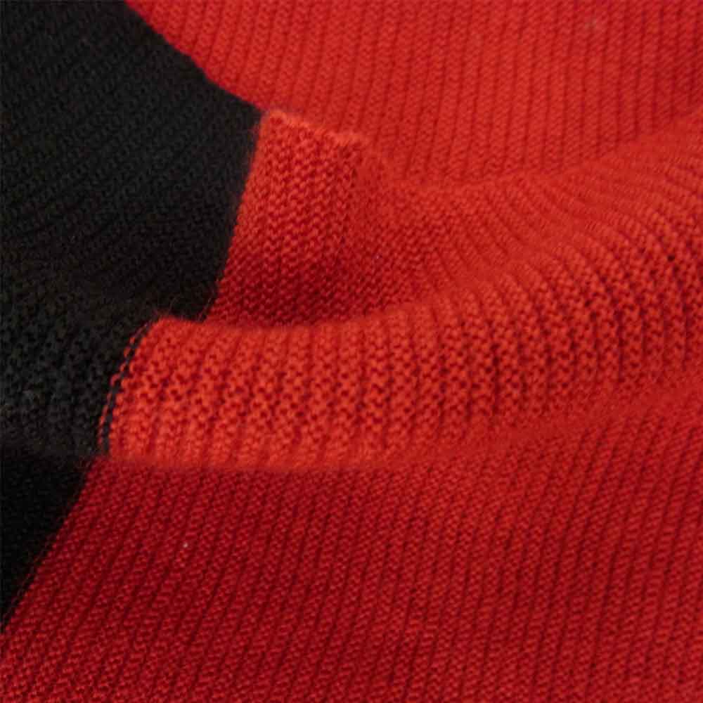 ISSEY MIYAKE イッセイミヤケ 132.5 IL01KN701 バイカラー 斜行 変形 リブ ニット レッド系 2【中古】