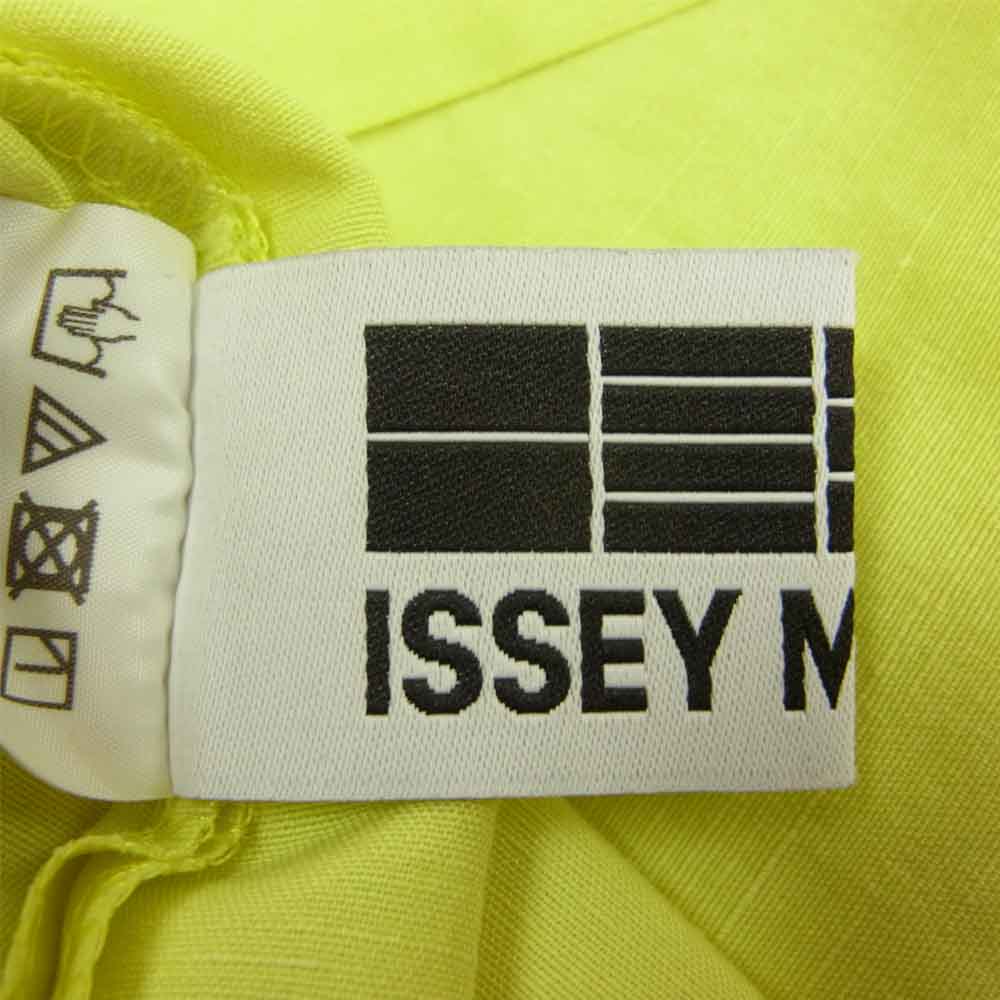 ISSEY MIYAKE イッセイミヤケ 132.5 IL01FJ351 ボックスシルエット 半袖 ワイド ブラウス イエロー系 3【中古】