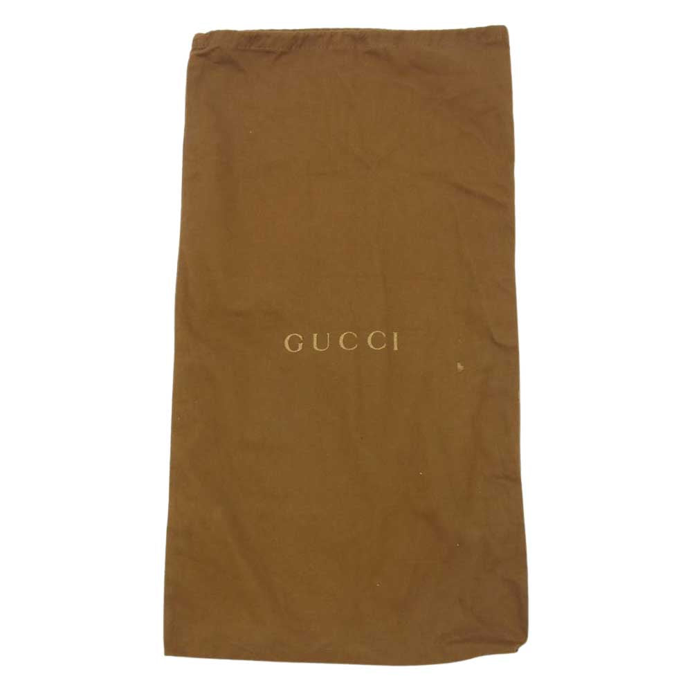 GUCCI グッチ 203014 スエード 内ボア フロントジップ ロング ブーツ ブラック系【中古】
