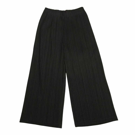 PLEATS PLEASE プリーツプリーズ イッセイミヤケ PP91-JF413 プリーツ加工 ワイド パンツ ブラック系 2【中古】