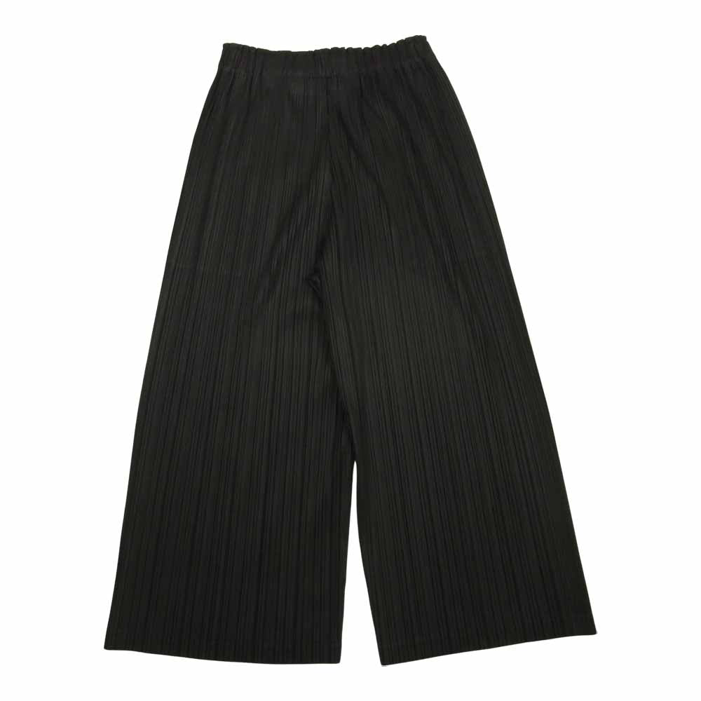 PLEATS PLEASE プリーツプリーズ イッセイミヤケ PP91-JF413 プリーツ加工 ワイド パンツ ブラック系 2【中古】