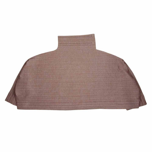 PLEATS PLEASE プリーツプリーズ イッセイミヤケ PP83-JK691 横プリーツ加工 編地柄 ハイネック ワイドシルエット カットソー ブルー系 レッド系 3【中古】