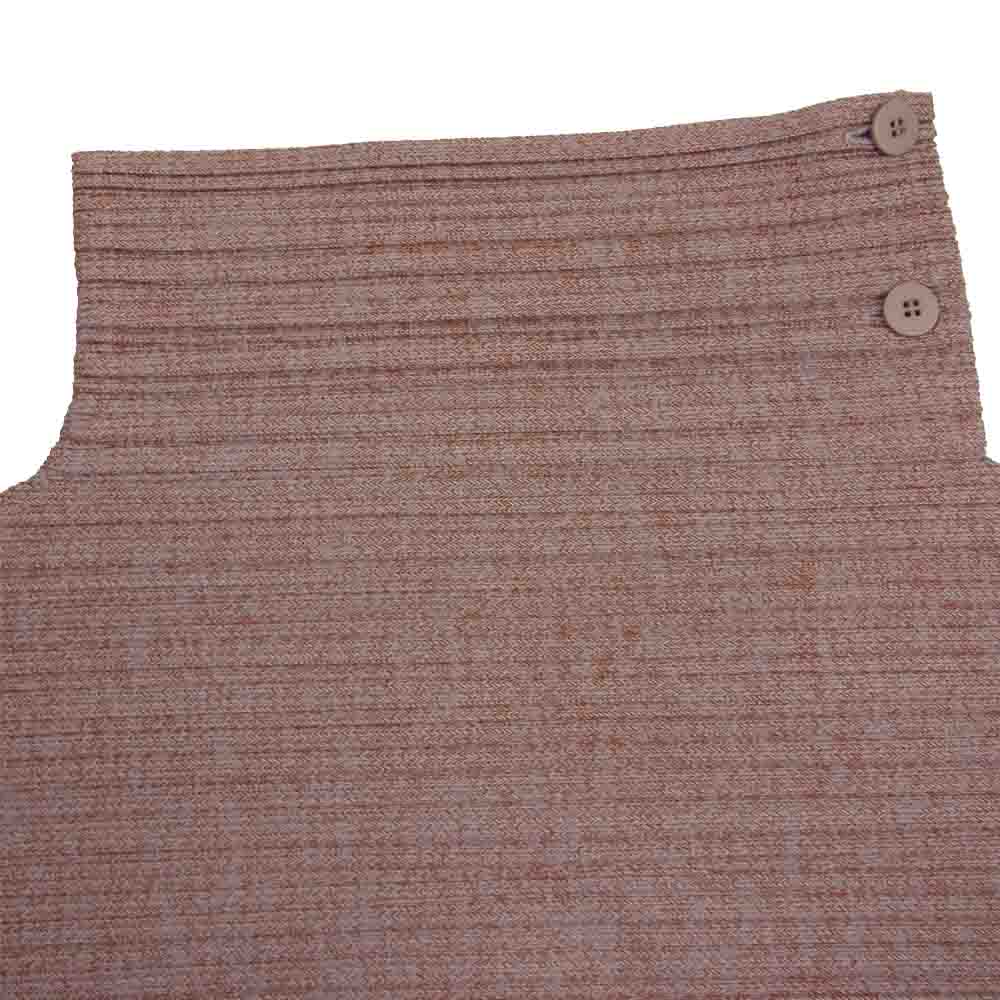 PLEATS PLEASE プリーツプリーズ イッセイミヤケ PP83-JK691 横プリーツ加工 編地柄 ハイネック ワイドシルエット カットソー ブルー系 レッド系 3【中古】
