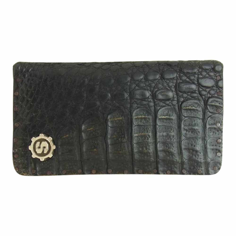 STARLIN GEAR スターリンギア 100year wallet クロコ レザー ウォレット ブラック系【中古】