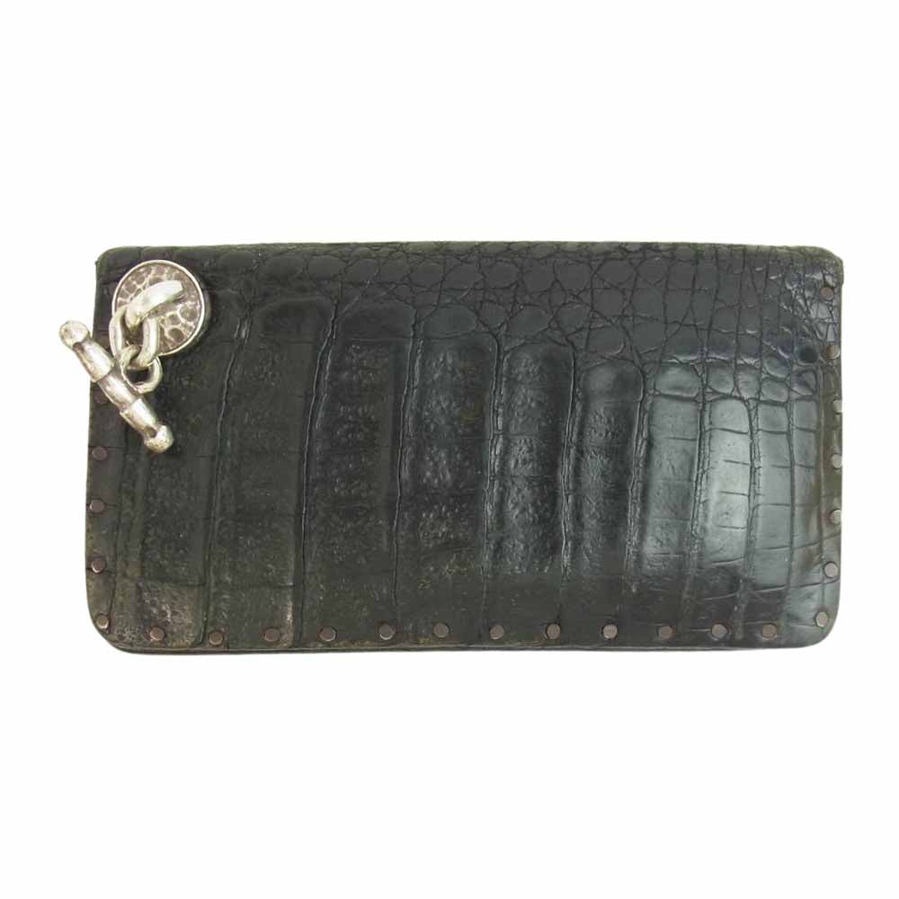 STARLIN GEAR スターリンギア 100year wallet クロコ レザー ウォレット ブラック系【中古】