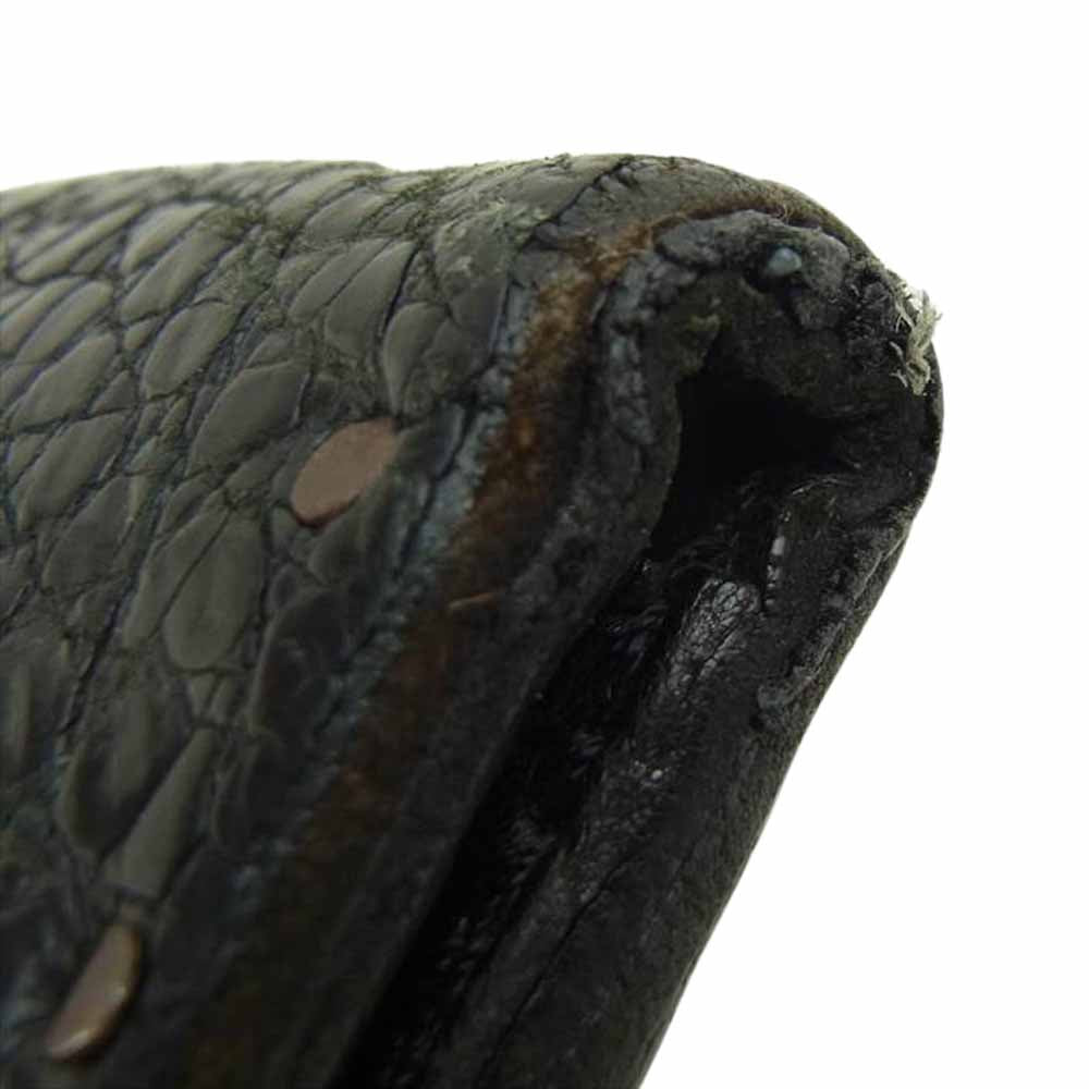 STARLIN GEAR スターリンギア 100year wallet クロコ レザー ウォレット ブラック系【中古】