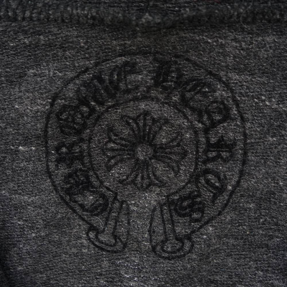 CHROME HEARTS クロムハーツ（原本無） 国内正規品 ダガージップ クロス プリント パーカー ダークグレー系 S【中古】